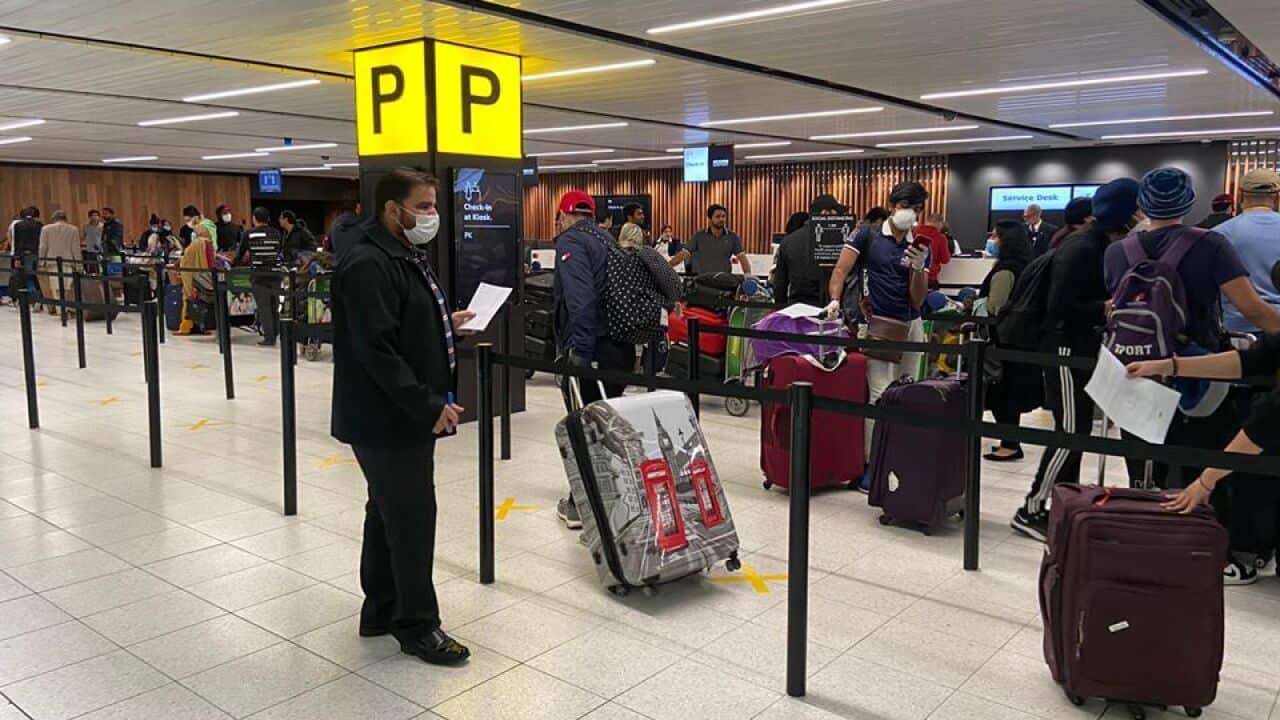 Stranded Pakistani passengers ready to board flight