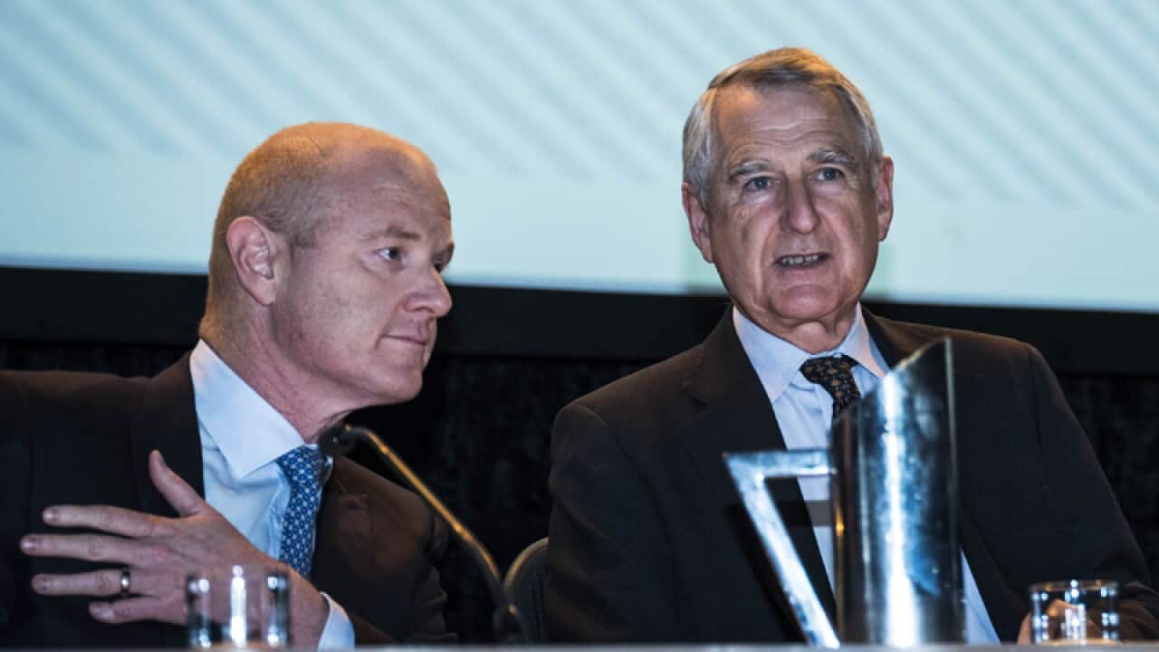 Commonwealth CEO Ian Narev (L) and Chairman David Turney