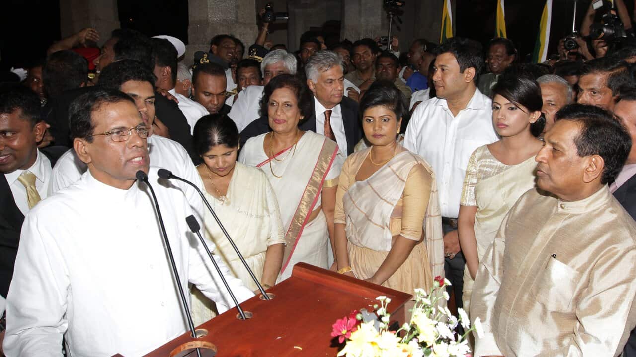Sirisena sworn in as new Sri Lankan president