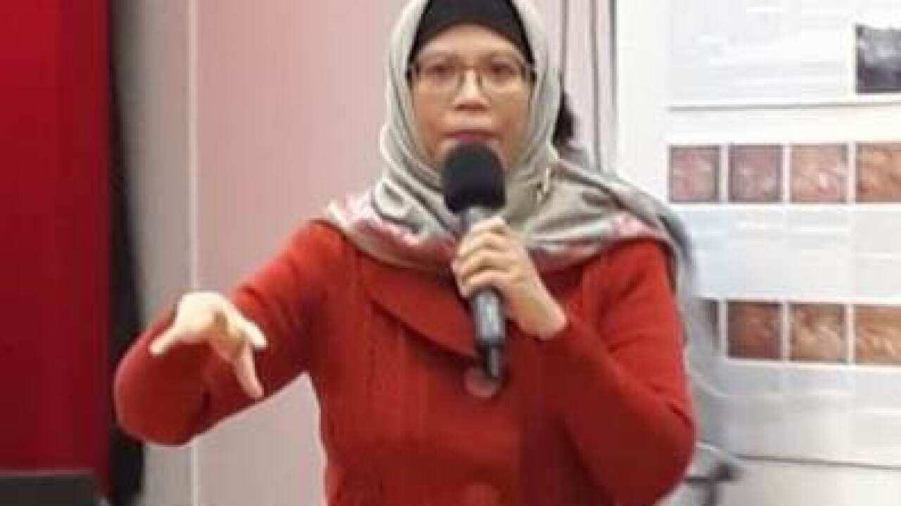 Dr Liliana Muliastuti at the Jakarta International Expo, Kemayoran – 15 Mar 2018.