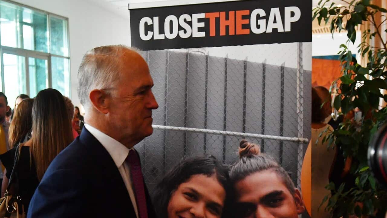 Prime Minister Malcolm Turnbull at the Close the Gap parliamentary breakfast event at Parliament House in Canberra on Thursday.