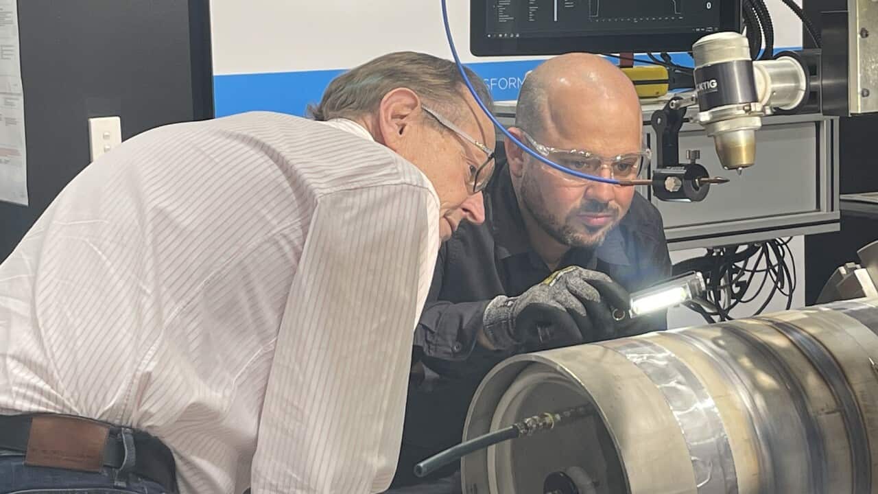 Adrian Smith,Managing Director at K-TIG with the company’s welding technology