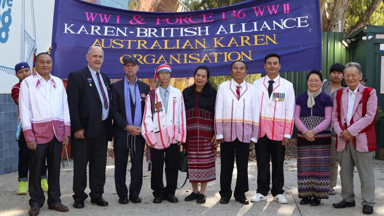 Karen community participation in ANZAC Day Pre-March, 21/04/2024. Sources: AKO Victoria Youth Department