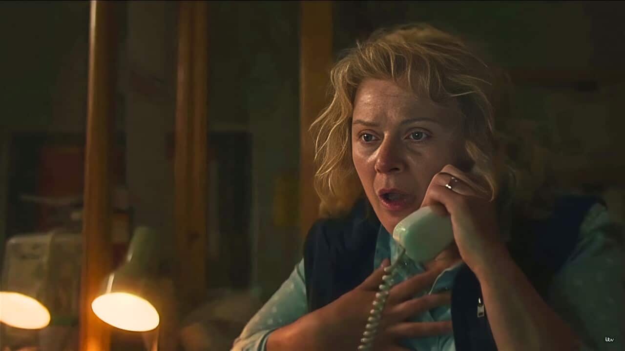 Monica Dolan as subpostmistress Jo Hamilton discovers she owes nearly £10,000 (ITV).jpg