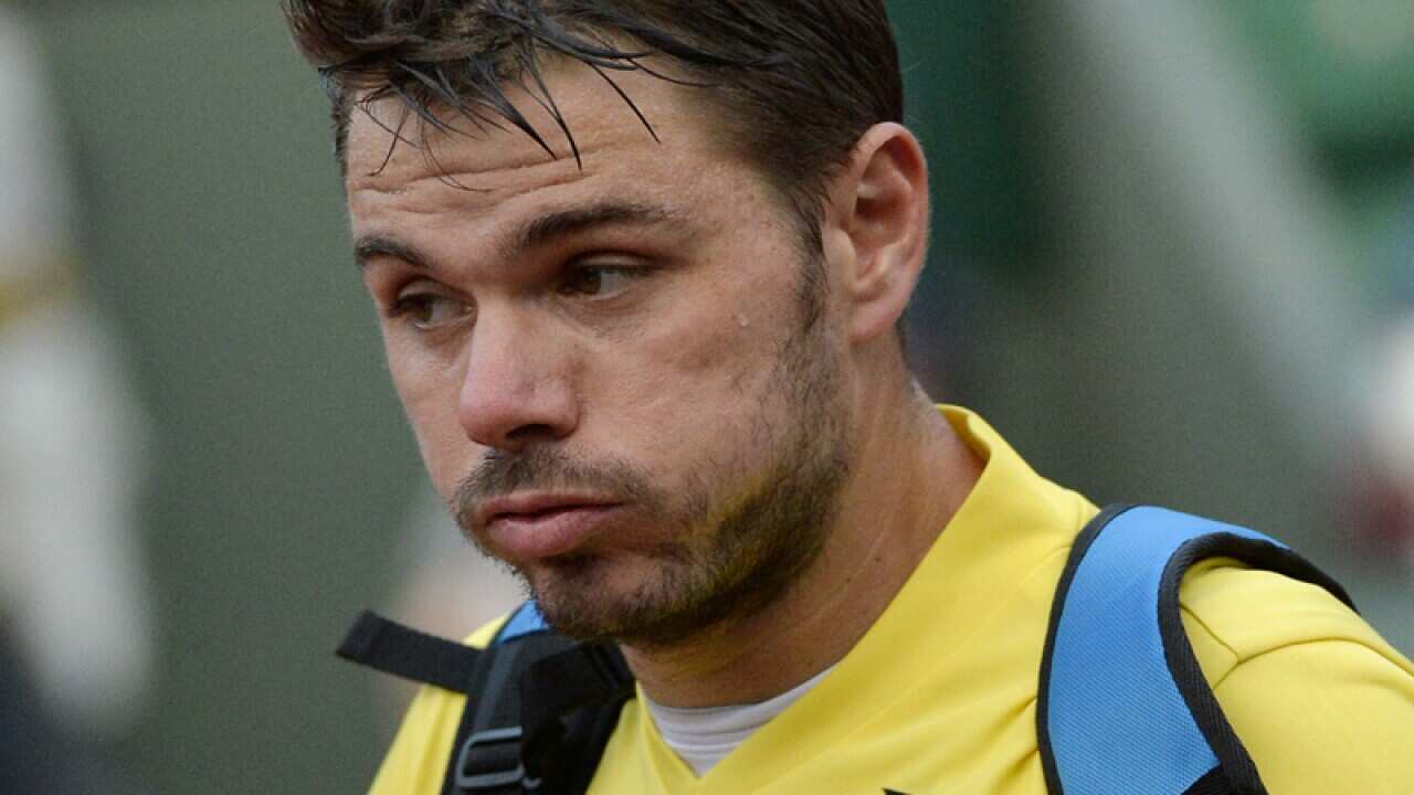 Switzerland's Stanislas Wawrinka during the French Open