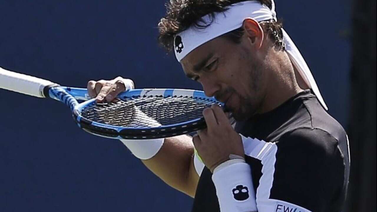 Italian tennis player Fabio Fognini