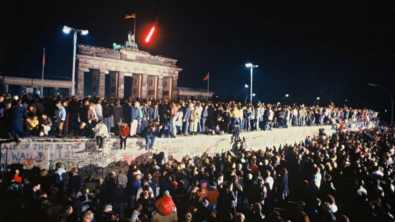 The Berlin Wall in front of Branderburg Gate