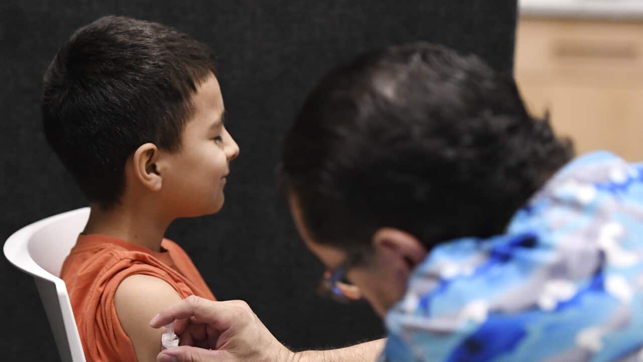The measles vaccine is rolled out to residents in Lubbock, Texas (AAP/Annie Rice)