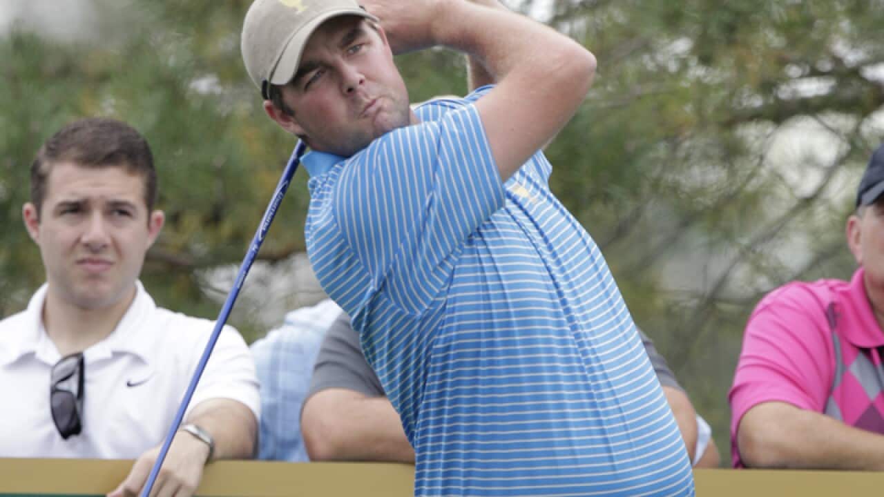 Marc Leishman during a practice round for the Presidents Cup