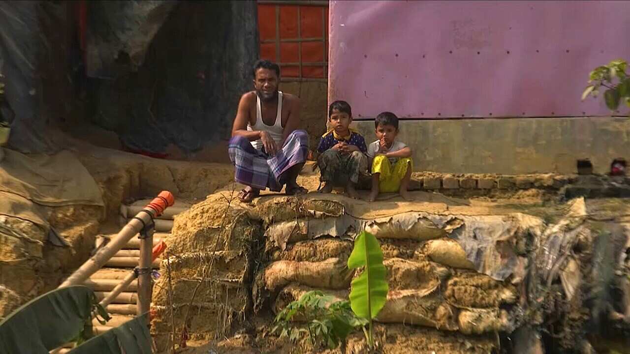 Rohingya refugees in the camp at Cox's Bazar in Bangladesh