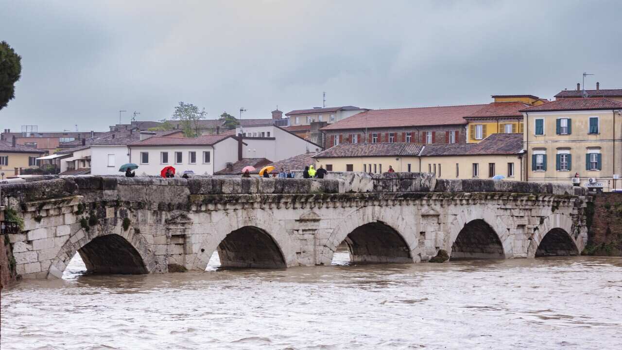 Italy: Rimini - the beach, the rivers, exceptional flooding puts the city to the test