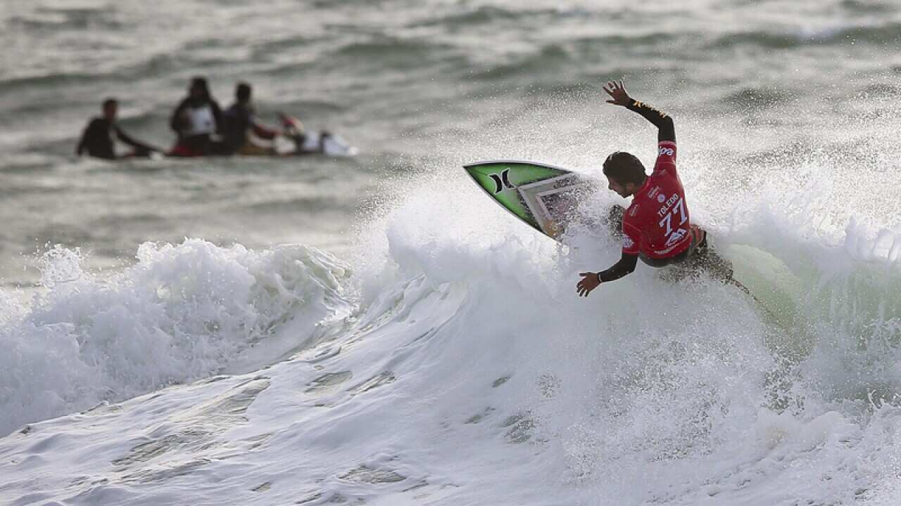 Brazilian surfer Filipe Toledo in action