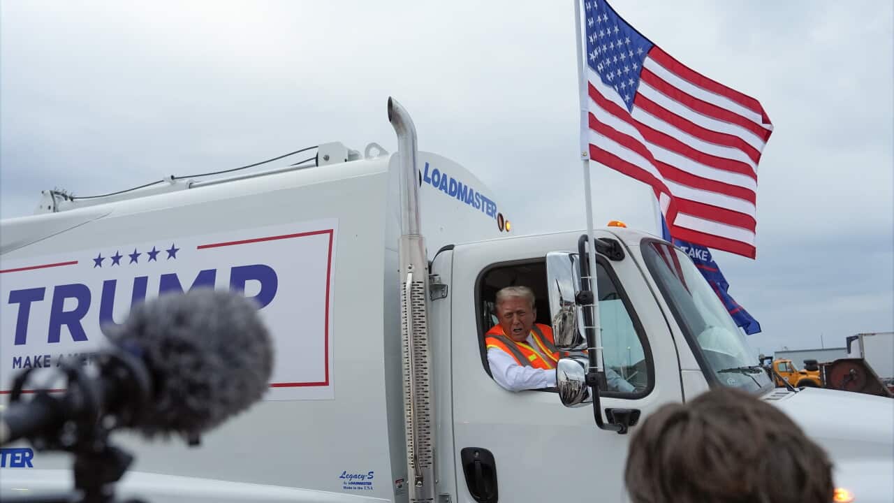 Trump jumps in a garbage truck and dumps on Biden’s controversial comment Trump jumps in a garbage truck and dumps on Biden’s controversial comment