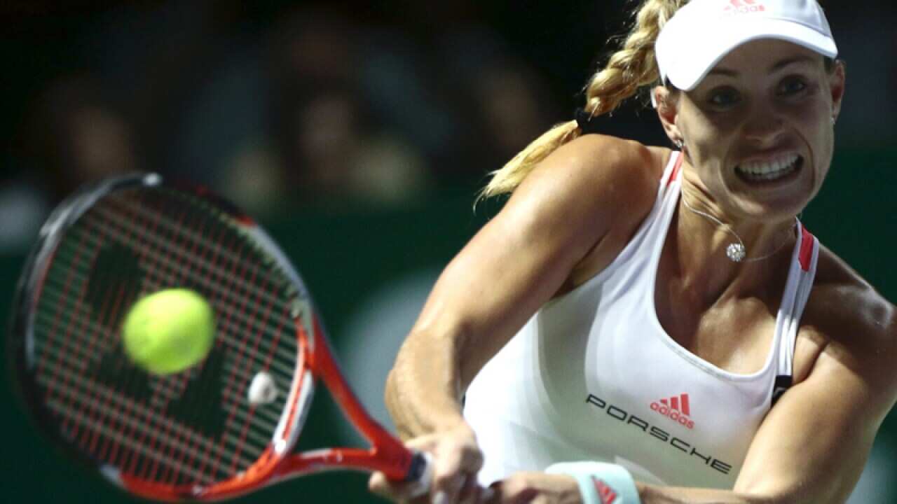 Angelique Kerber of Germany at the Indoor Stadium in Singapore