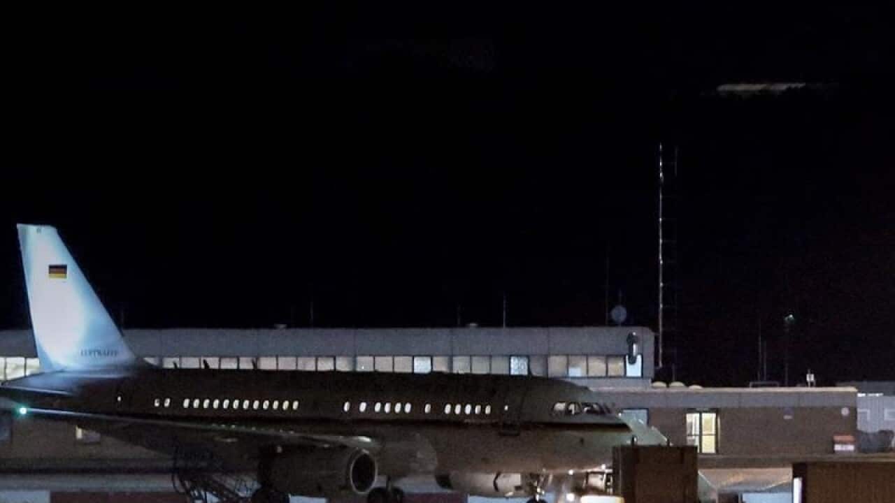 The Konrad Adenauer plane on the tarmac