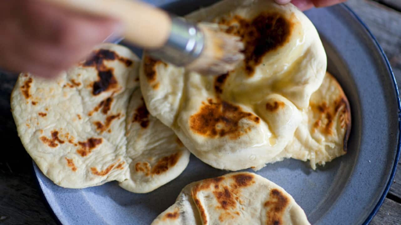 Yoghurt flatbread SBS Food