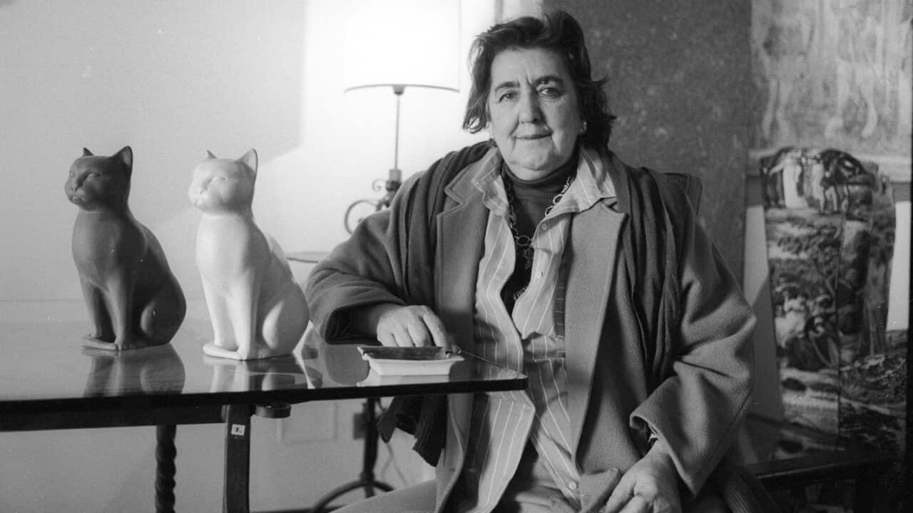Alda Merini, Italian poet and writer, Milan, Italy, April 1995