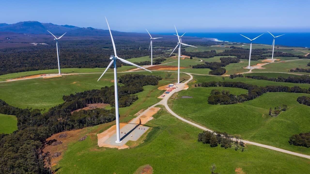 A wind farm in Tasmania