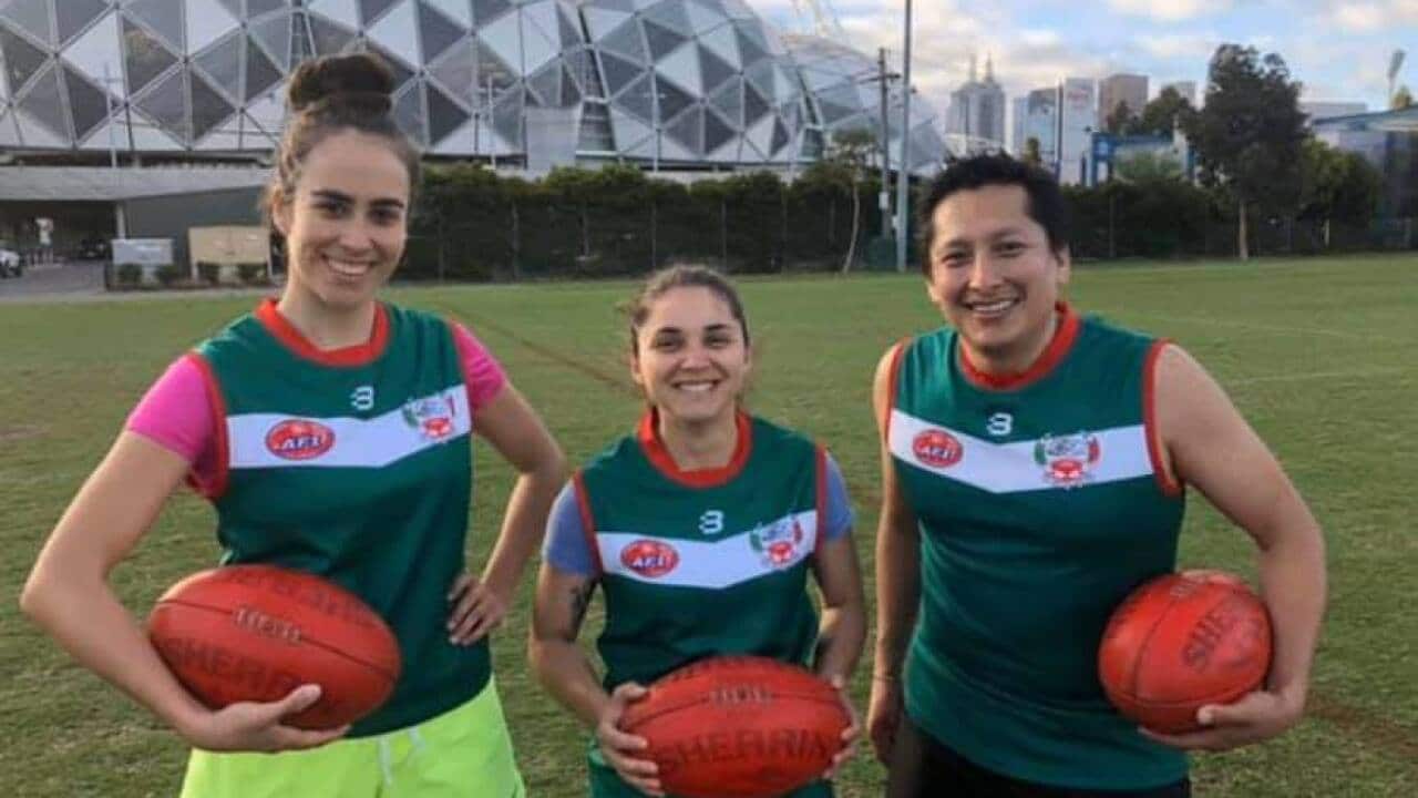 Equipo mexicano de fútbol australiano en Victoria, Australia.