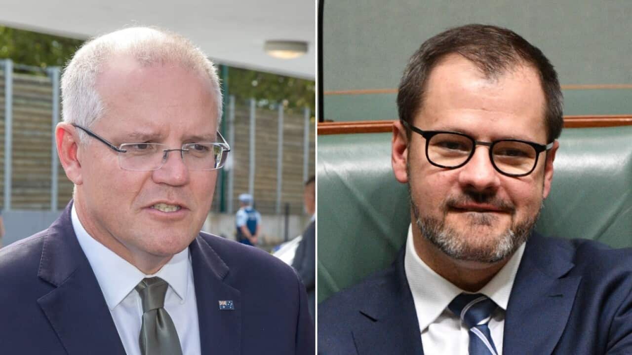 Prime Minister Scott Morrison and Shadow Minister for the Digital Economy Ed Husic 