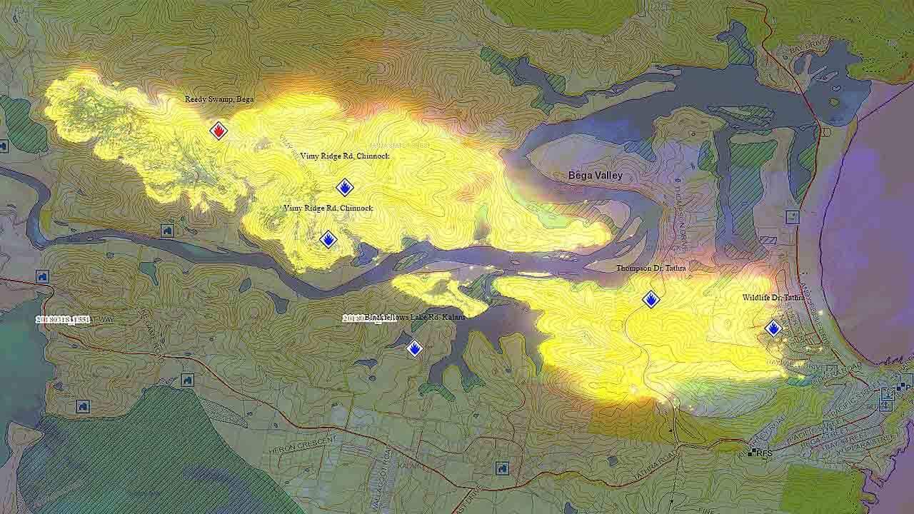 The NSW Rural Fire Service ahs issued an emergency warning for the Bega Valley LGA.
