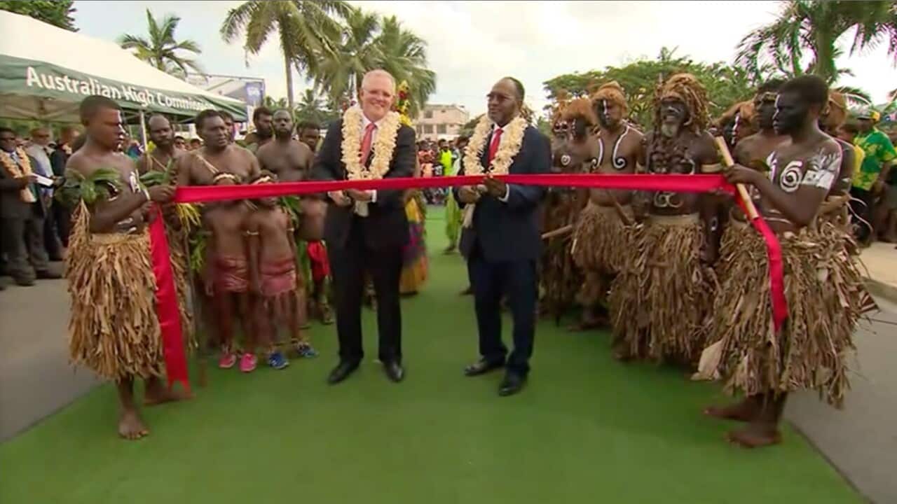 Prime Minister Scott Morrison in Port Vila in January