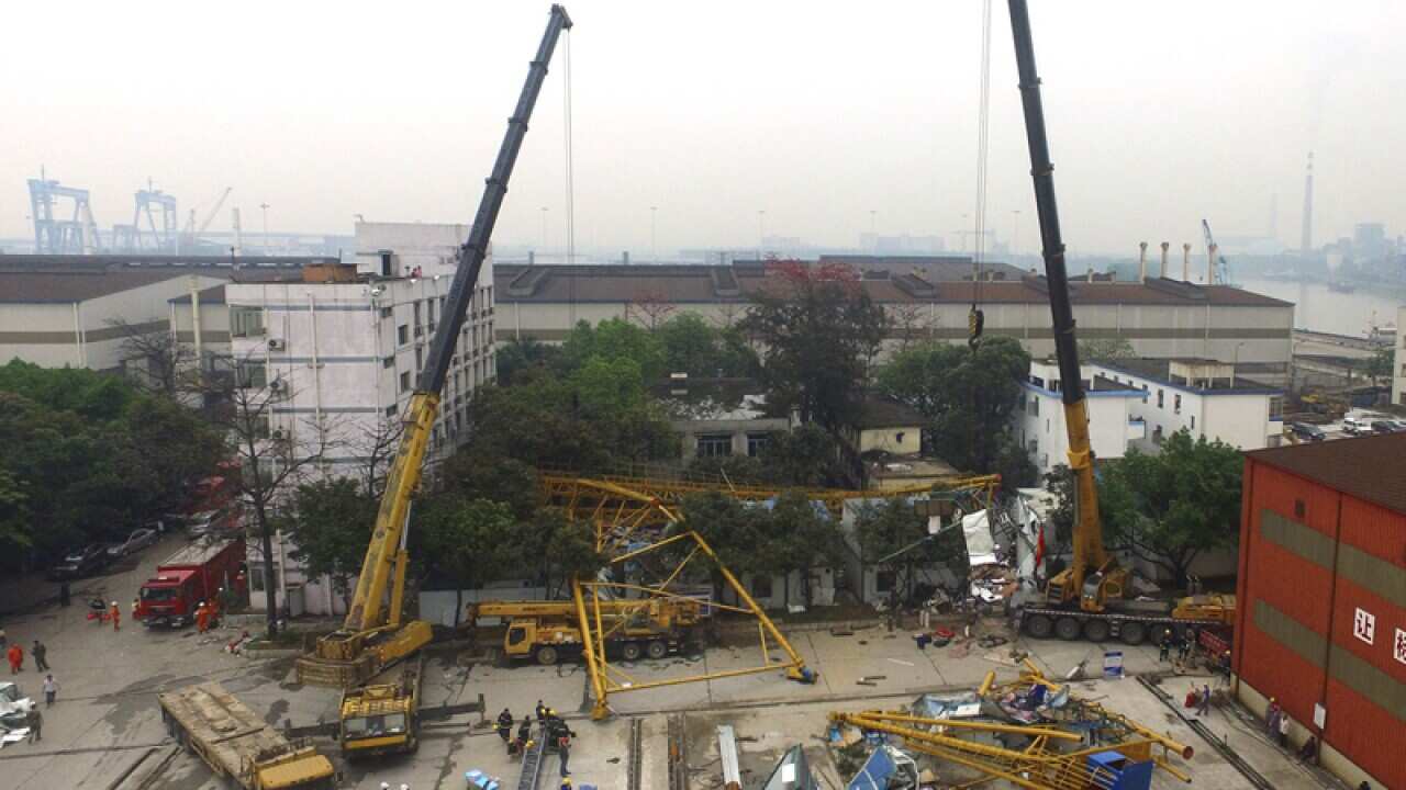 Accident site in Dongguan City