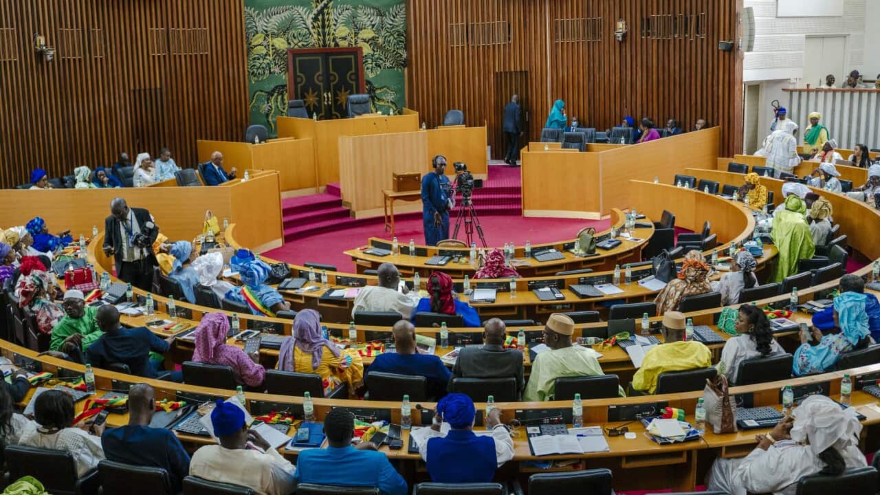 The floor of the Senegalese parliament