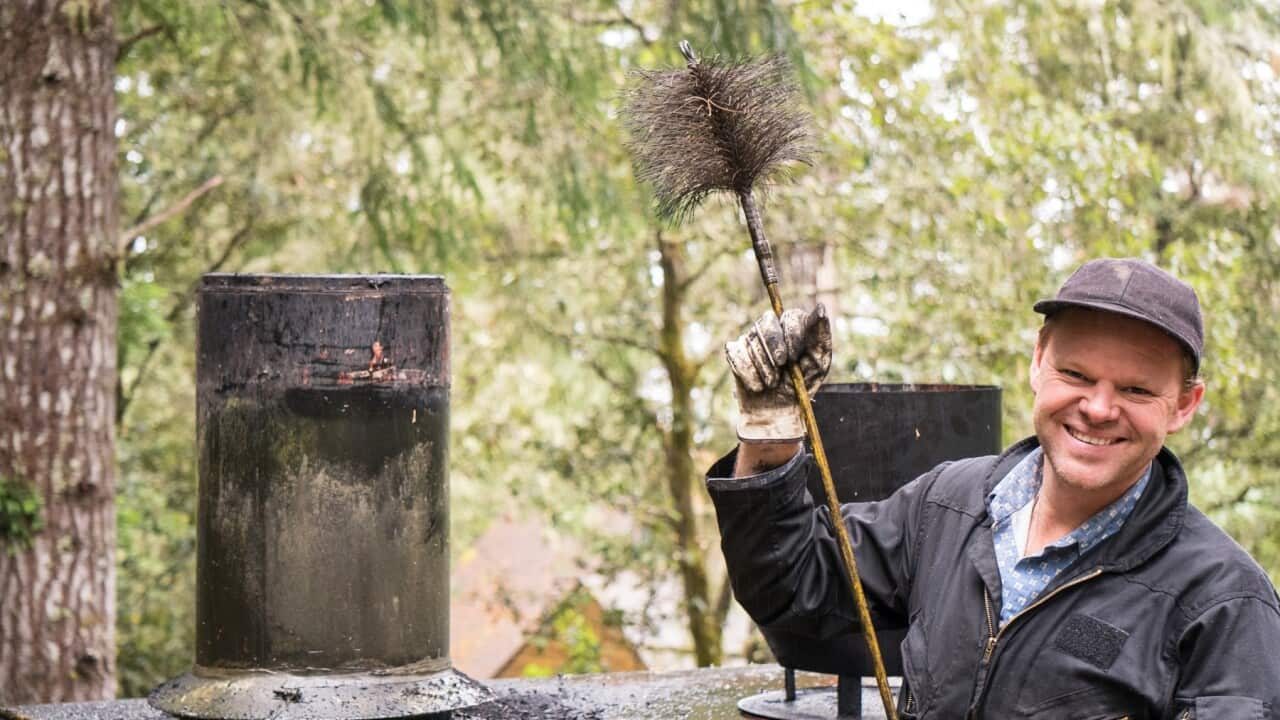 Chimney Sweep cleaning chimney