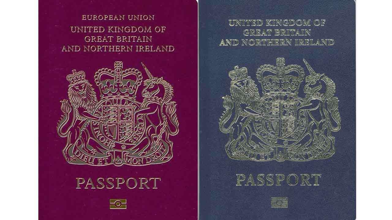 British passports will change colour after October 2019 in a return to the UK's 'old blue' model.