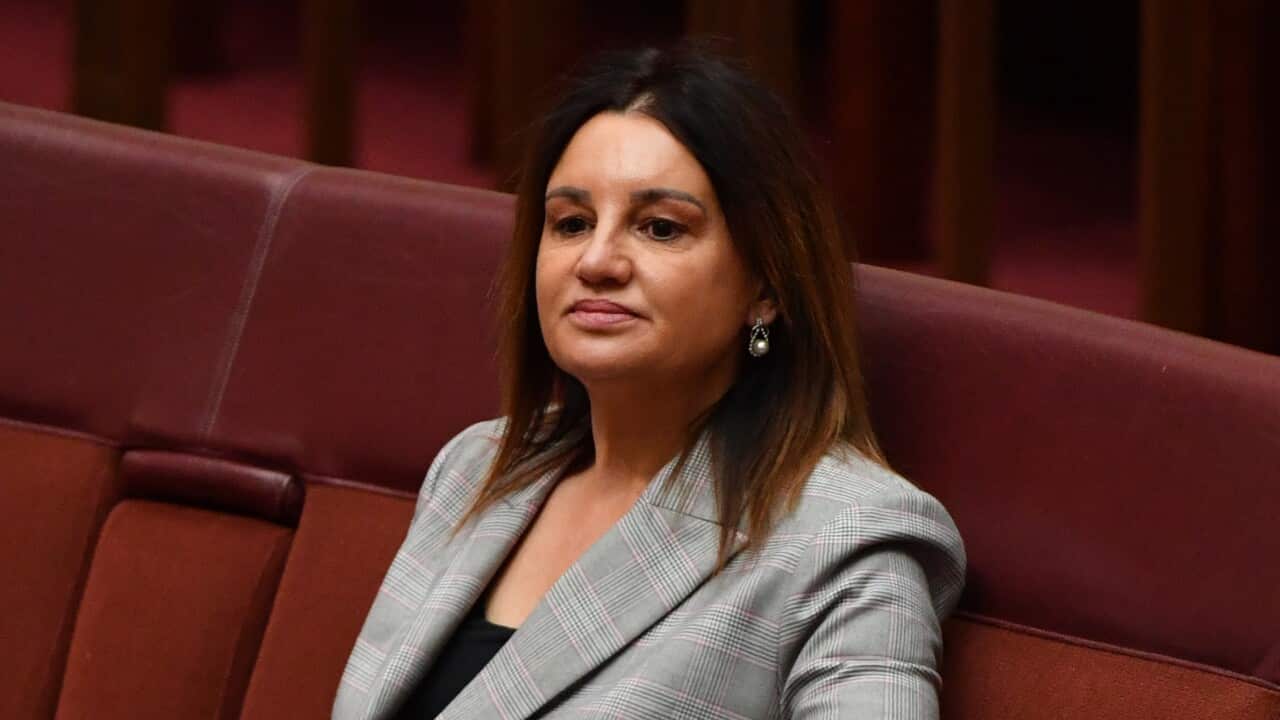 Jacqui Lambie Network Senator Jacqui Lambie in Senate chamber at Parliament House in Canberra, Monday, December 2, 2019. (AAP Image/Mick Tsikas) NO ARCHIVING
