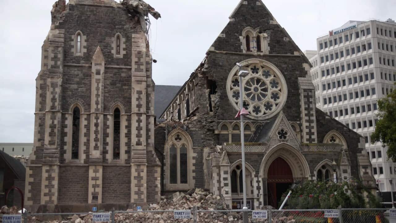 Christchurch cathedral, a few days after the earthquake (SBS-Allan Lee().jpg