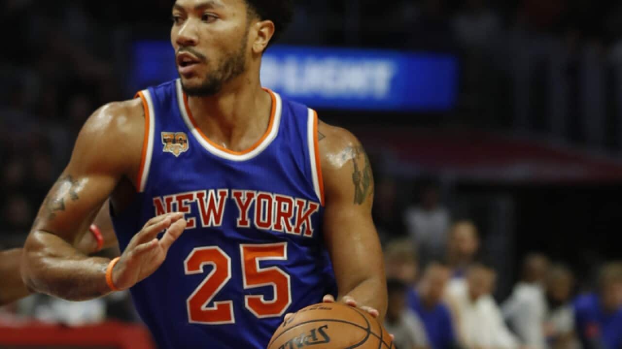 New York Knicks guard Derrick Rose