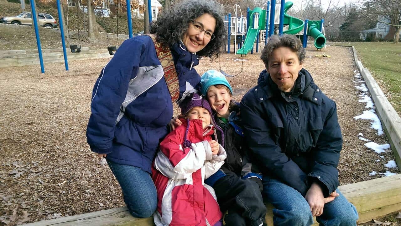 'Free range parents' Danielle and Alexander Meitiv and their two children. (Facebook)