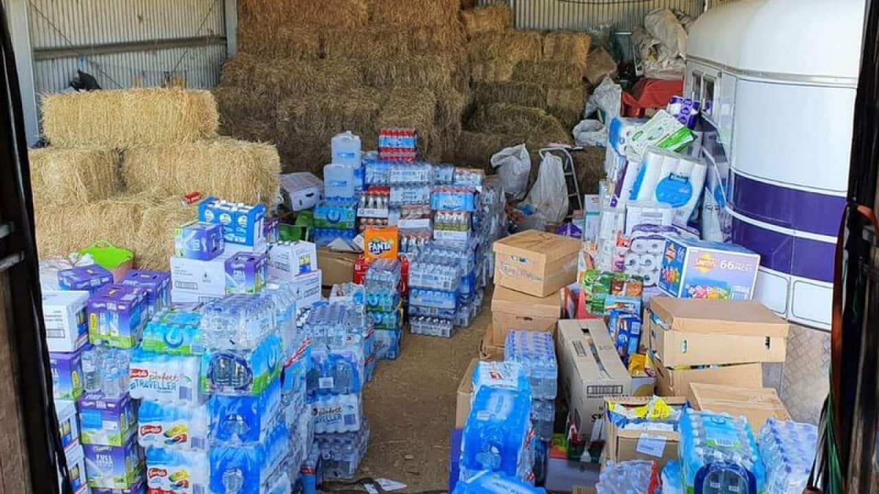 One of the Bushfire Appeal collection centres