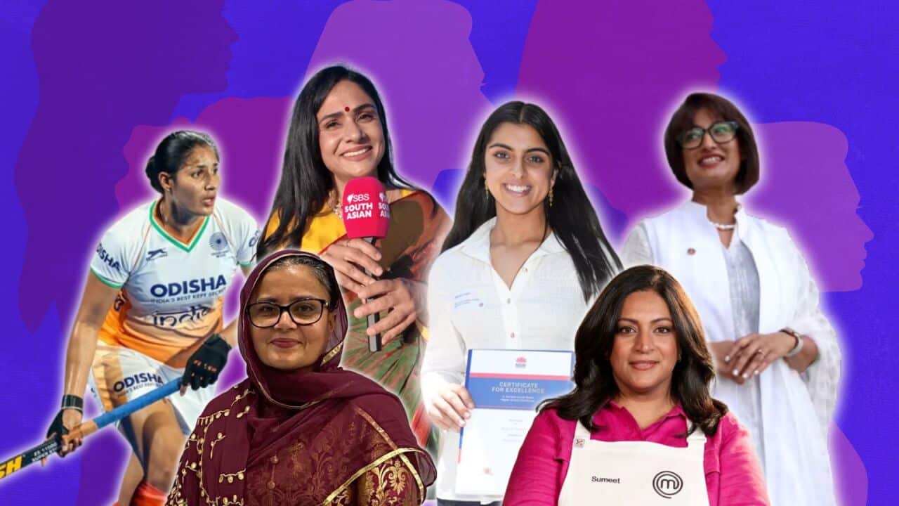 A collage of punjabi women for international womens day including Gurjit Kaur, Dr Navpreet Kaur, Mankirat Kaur, Dr Parwinder Kaur, Amardeep Kaur and Sumeet Saigal