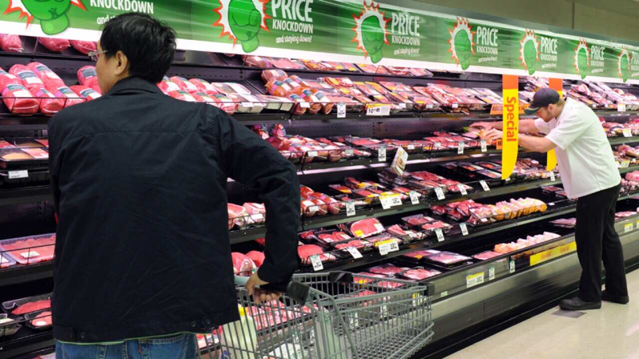 Meat in a supermarket