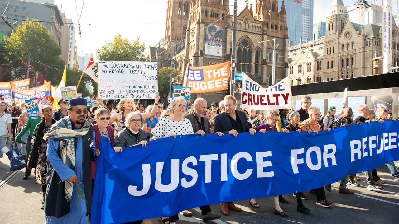 Refugee advocates march through Melbourne
