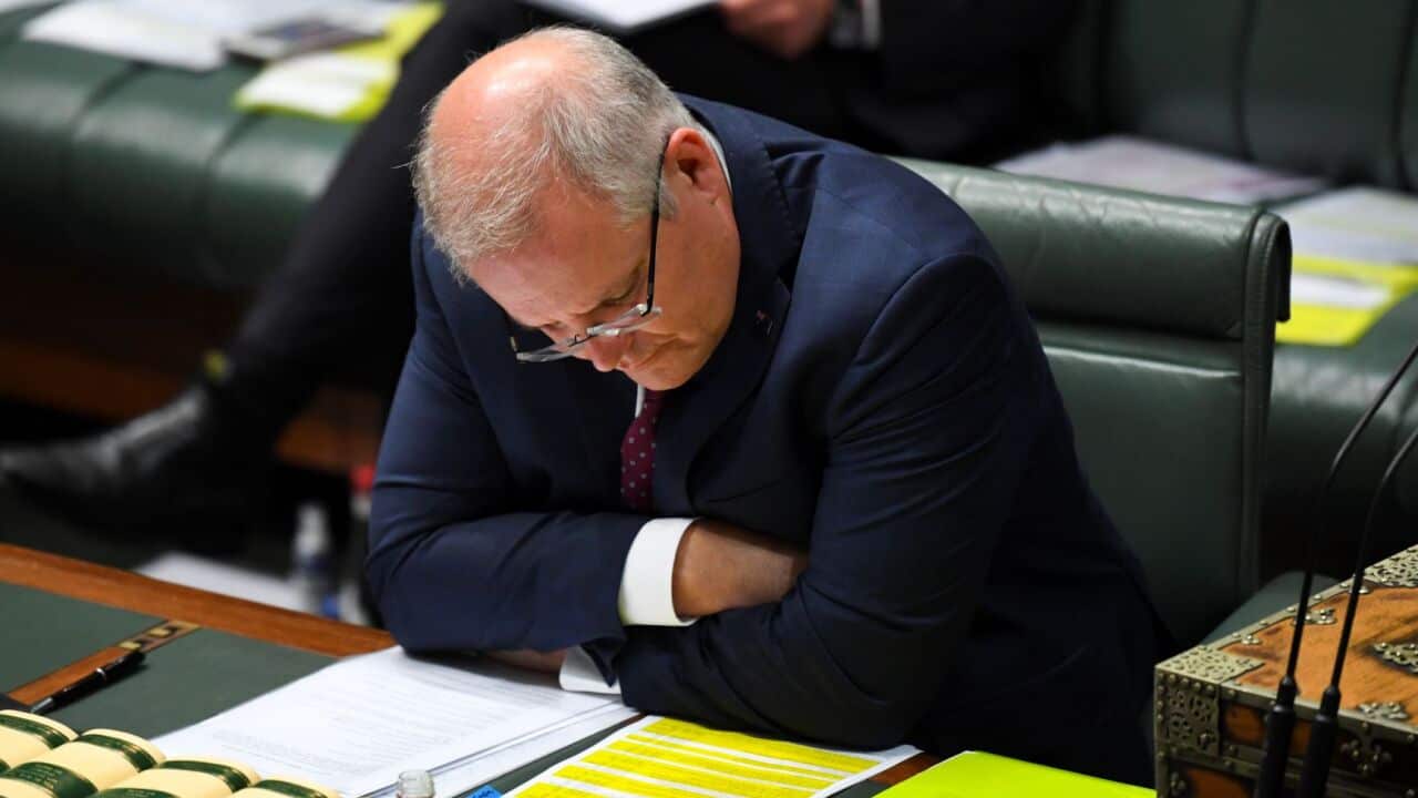 Prime Minister Scott Morrison during Question Time