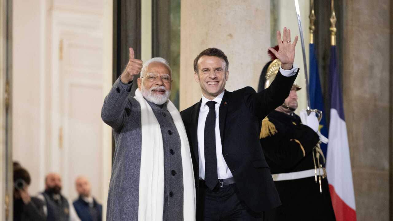 Emmanuel Macron welcomes Narendra Modi for a State Dinner at the Elysee during the AI Action Summit - Paris RL
