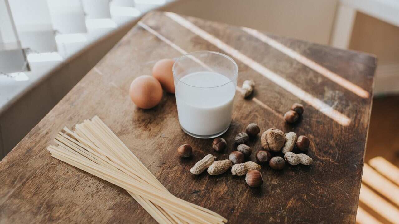 Eggs, Pasta, Nuts and Milk
