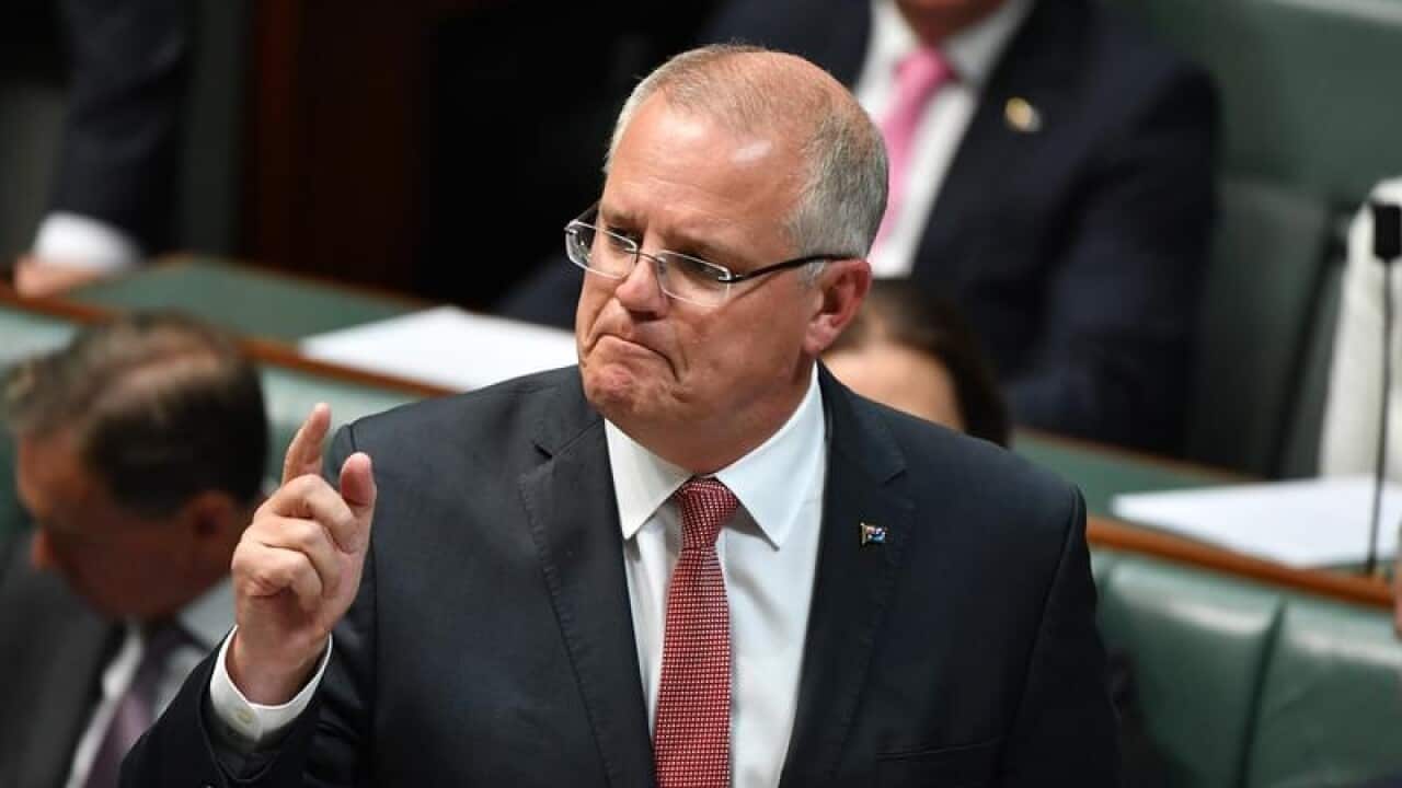 Prime Minister Scott Morrison in Parliament.
