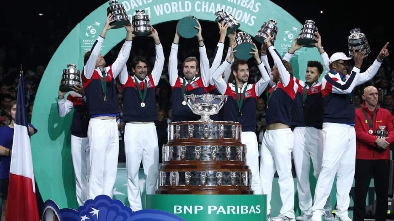 France won the Davis Cup at the Pierre Mauroy stadium in Lille