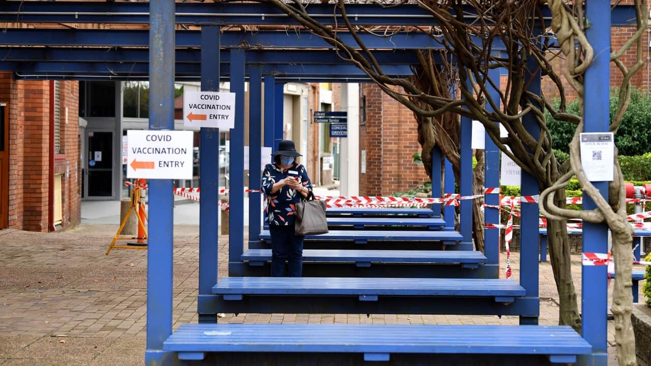 A walk-in AstraZeneca COVID-19 Vaccination Clinic at Rockdale in Sydney