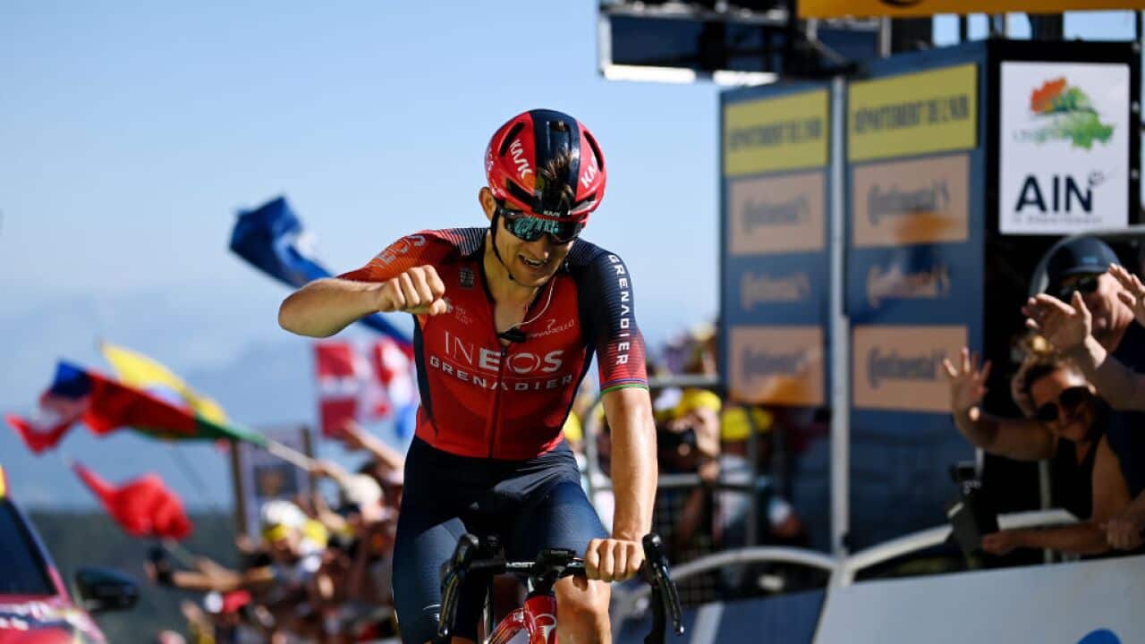Michal Kwiatkowski wins stage 13 of the 2023 Tour de France.