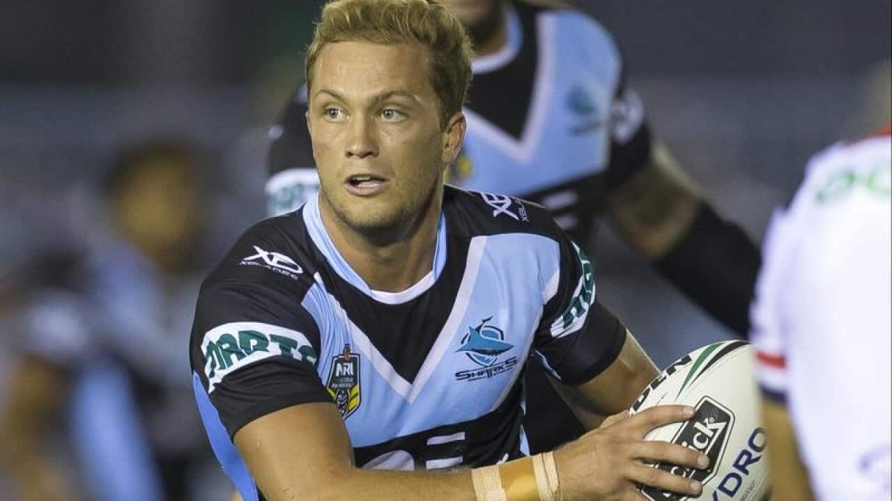 Matt Moylan started at fullback for the Sharks.
