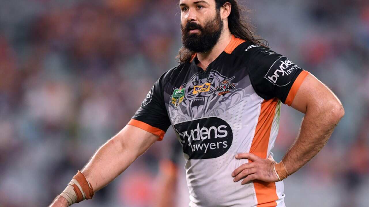 Wests Tigers captain Aaron Woods