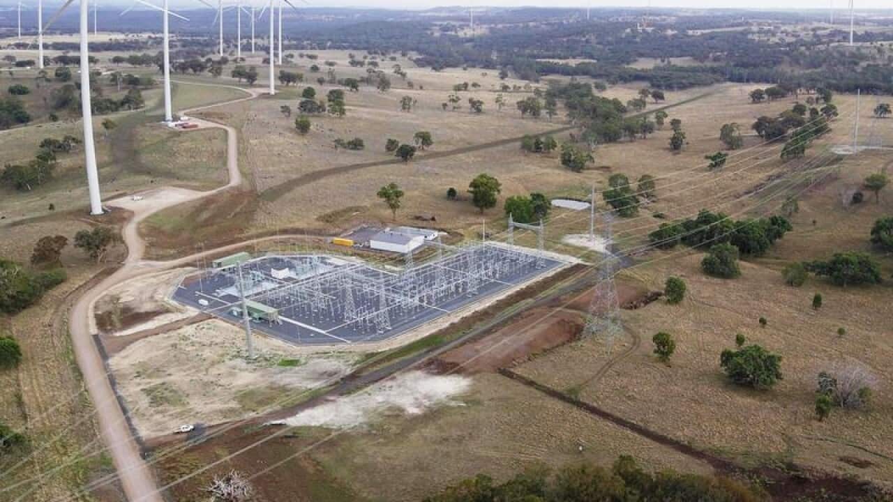 wind turbines at the Sapphire Wind Farm in Kingsland, NSW