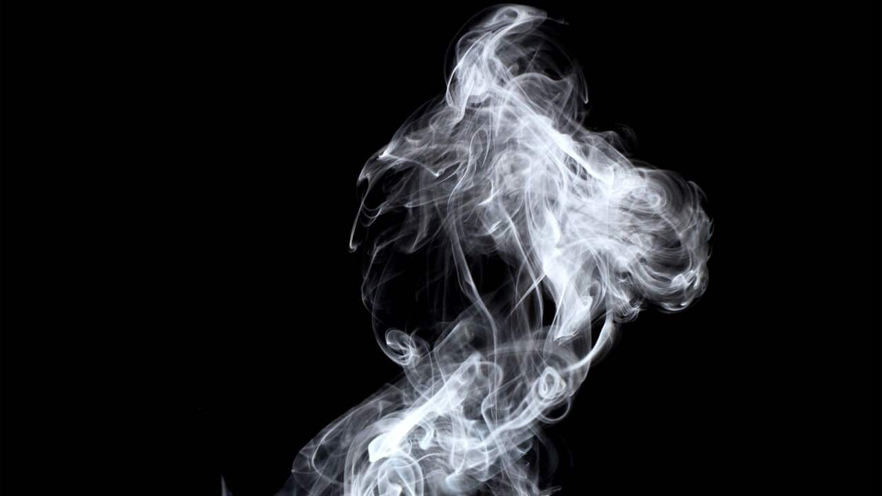 Texture closeup of smoke.