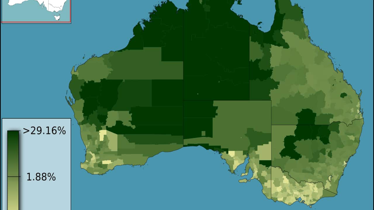 Percentage Indigenous Australia